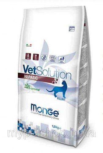 MONGE Монж VetSolution Hepatic feline Сухий корм для кішок при ...