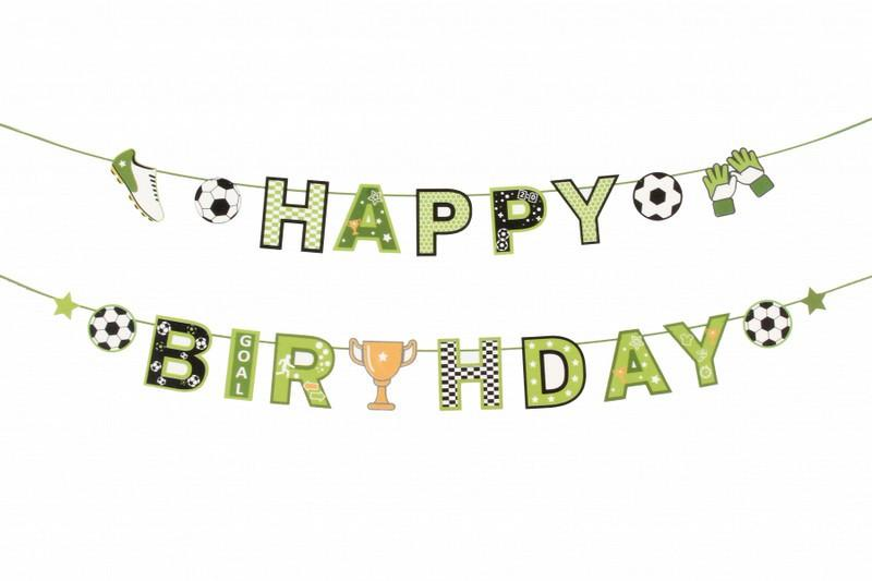 

Гирлянда бумажная Happy birthday "Футбол"