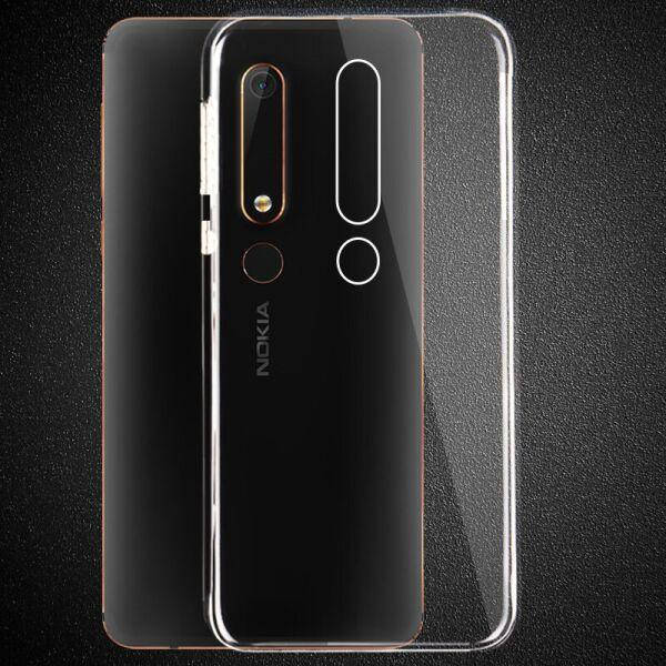 

Силиконовый прозрачный чехол для Nokia (Нокиа) 6.1, Разные цвета