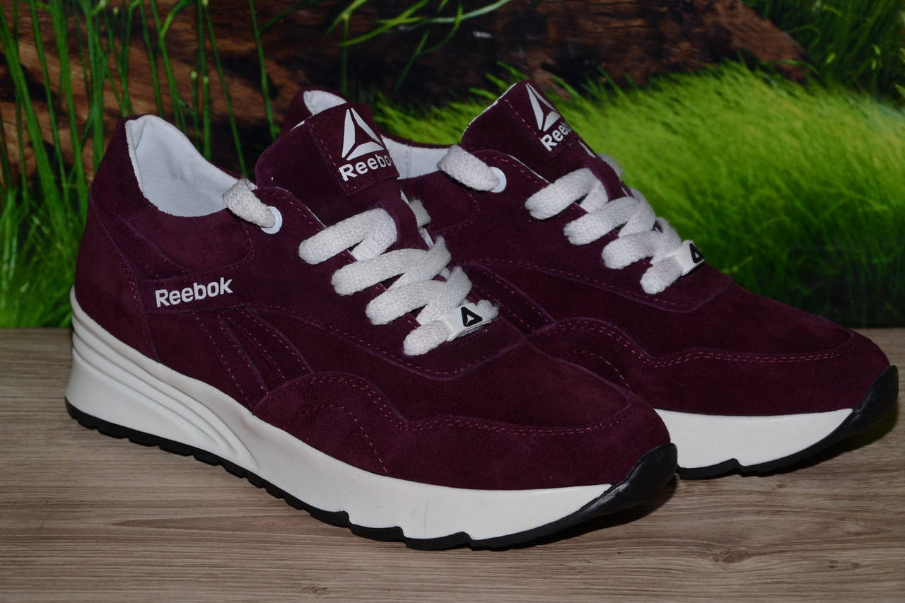 

Кроссовки бордовые замша натуральная С71 Reebok размер 38, Бордовый