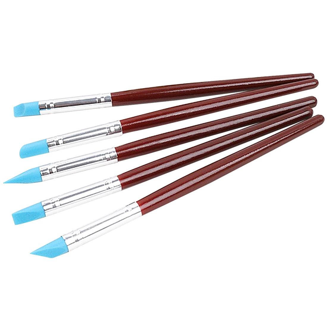 

Набор, кисть силиконовая для лепки и растушевки пять штук. Размер 6.5 мм.