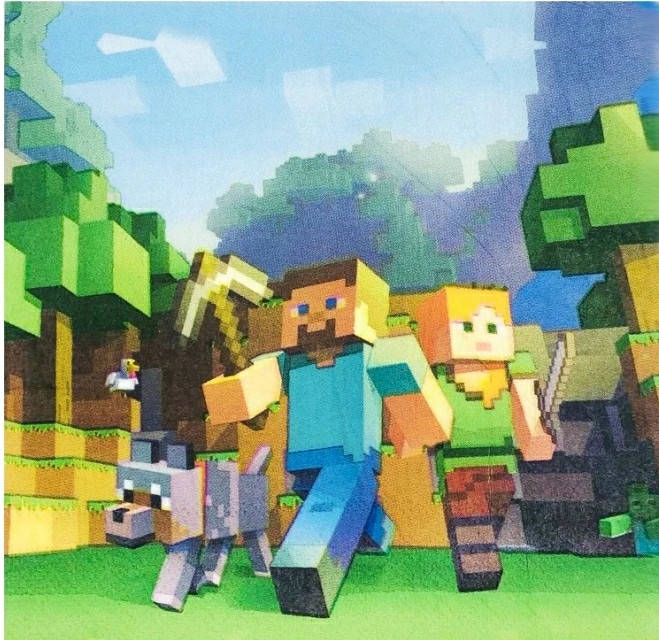 

Серветки сервірувальні дитячі "Minecraft".. В упак: 15шт.