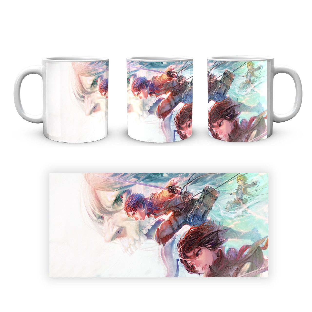 Кружка GeekLand Атака Титанів Attack on Titan Ерен Мікаса Армін у бою AT.02.71, фото 1