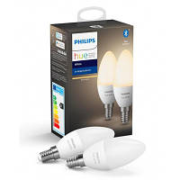 Умная лампочка Philips Hue E14, White, BT, DIM, 2шт (929002039904)