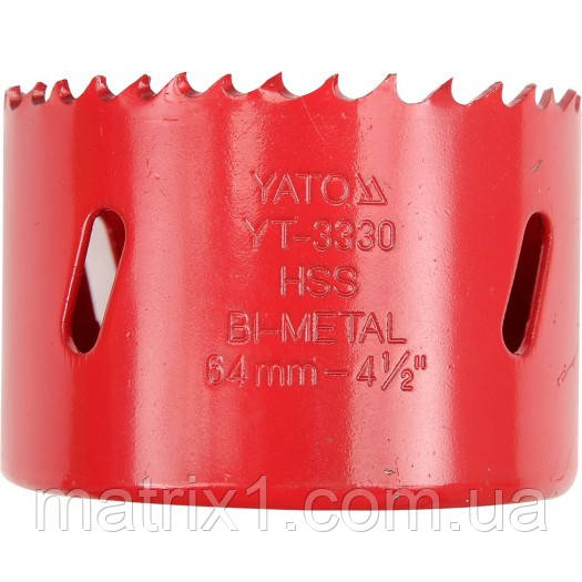 Пила кільцева BI-METAL YATO : HSS M3, Ø= 48 мм