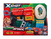 X-Shot Быстрострельный бластер DINO Extinct (1 яйцо, 8 патронов) Дино Экстинкт, 4870
