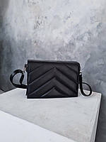Класна жіноча сумочка з екошкіри. Чорна жіноча сумочка., фото 4