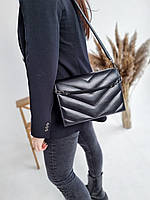 Класна жіноча сумочка з екошкіри. Чорна жіноча сумочка., фото 2