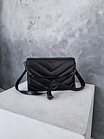 Класна жіноча сумочка з екошкіри. Чорна жіноча сумочка., фото 5