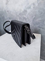 Класна жіноча сумочка з екошкіри. Чорна жіноча сумочка., фото 6