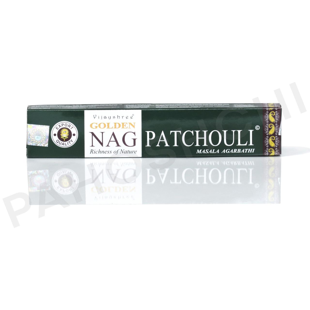 Аромапалички, пахощі Patchouli / Пачулі  ( Vijayshree, Golden NAG ) Голден Наг, 15 грам (уп. - 15 паличок)