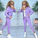 Жіночий спортивний костюм із двонитки з кофтою на блискавці та звуженими штанами (р. 42-46) 11so2006, фото 4