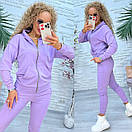 Жіночий спортивний костюм із двонитки з кофтою на блискавці та звуженими штанами (р. 42-46) 11so2006, фото 10