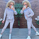 Жіночий оксамитовий спортивний костюм з худі та звуженими штанами (р. 42-48) 11so2007, фото 8