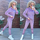 Жіночий оксамитовий спортивний костюм з худі та звуженими штанами (р. 42-48) 11so2007, фото 9