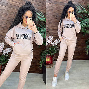 Жіночий спортивний костюм з вільним худі та звуженими штанами на манжетах (р. S-XL) 11so2009