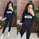 Жіночий спортивний костюм з вільним худі та звуженими штанами на манжетах (р. S-XL) 11so2009, фото 9