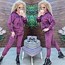 Жіночий оксамитовий спортивний костюм з кофтою на блискавці та звуженими штанами (р. 42-48) 11so2012, фото 6