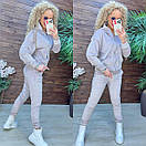 Жіночий оксамитовий спортивний костюм з кофтою на блискавці та звуженими штанами (р. 42-48) 11so2012, фото 8