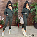 Жіночий спортивний костюм з двонитки з худорлявою і звуженими штанами джоггерами (р. 42-48) 11so2013, фото 5