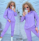 Жіночий спортивний костюм з двонитки з худорлявою і звуженими штанами джоггерами (р. 42-48) 11so2013, фото 6