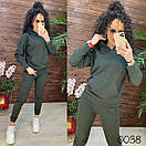 Жіночий спортивний костюм з двонитки з худорлявою і звуженими штанами джоггерами (р. 42-48) 11so2013, фото 8