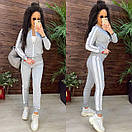 Спортивний костюм повсякденний з кофтою на блискавці та звуженими штанами з лампасами (р. 42-54) 11so2015, фото 2