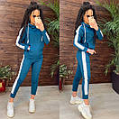 Спортивний костюм з лампасами худі з кишенею кенгуру та завужені штани (р. 42-50) 11so2016, фото 3