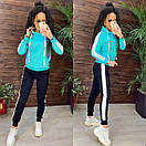 Спортивний костюм з лампасами худі з кишенею кенгуру та завужені штани (р. 42-50) 11so2016, фото 8