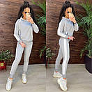 Спортивний костюм з лампасами худі з кишенею кенгуру та завужені штани (р. 42-50) 11so2016, фото 10