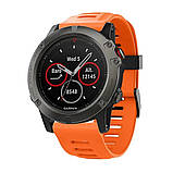 Ремінець для Garmin Fenix 3, 5X, Гармін Фенікс (помаранчевий), фото 2