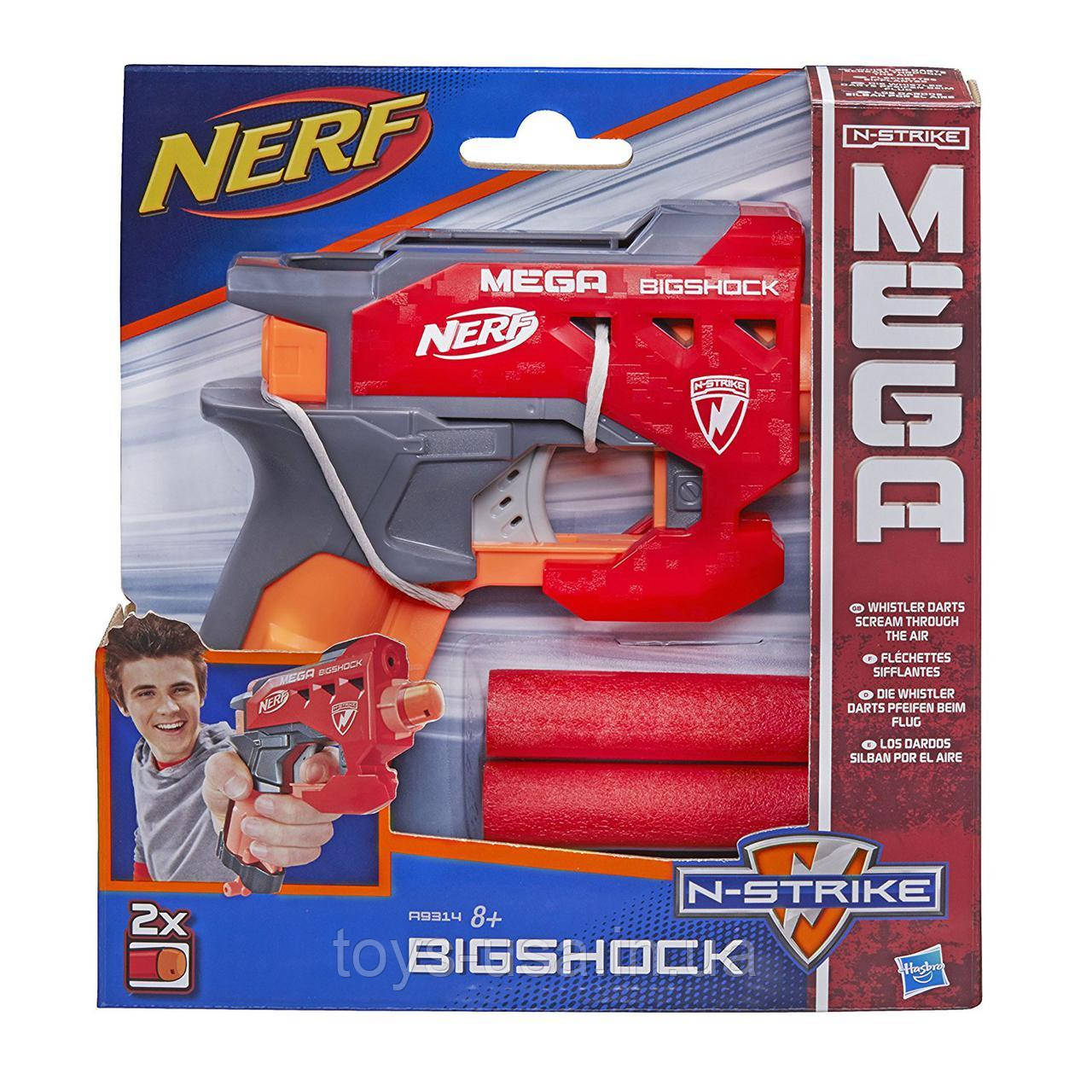 Пістолет Нерф з великими стрілами - Bigshock, N-Strike Mega, Nerf, Hasbro
