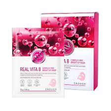 Тканинна маска для обличчя ВІТАМІНИ [ENOUGH] Real vita 8 complex pro bright up mask,(372352)