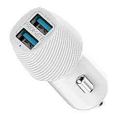 Автомобільний зарядний пристрій Promate Voltrip-Duo 17Вт 2 USB White (voltrip-duo.white)