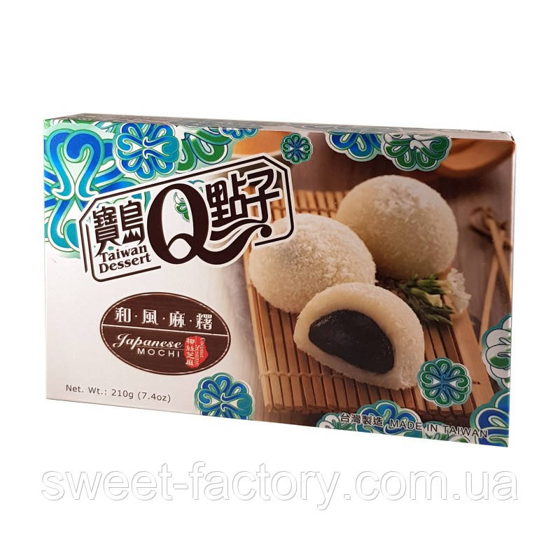 Моти Mochi Sesame Coconut Flakes Кунжут Кокосовая стружка 210g, фото 1
