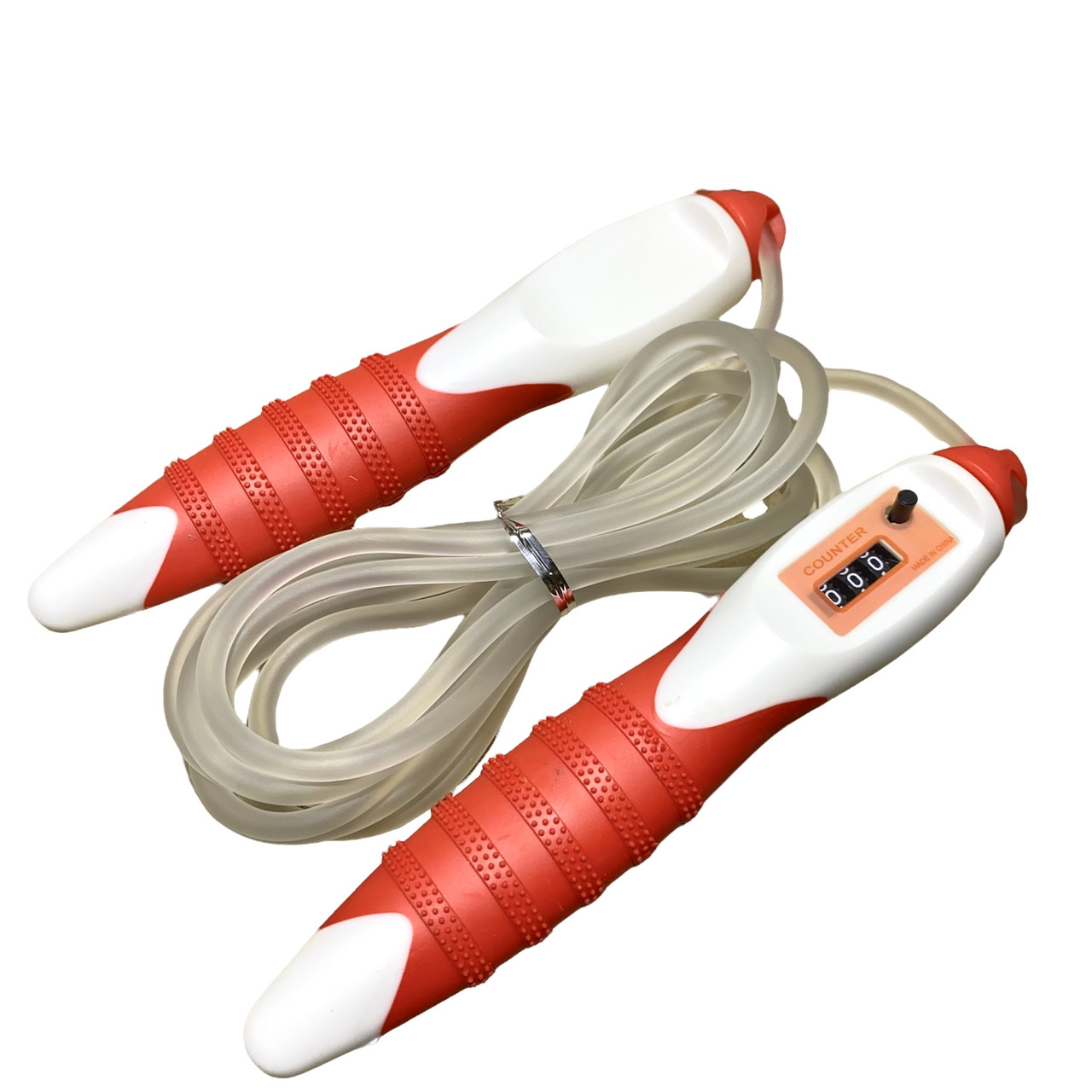 Скакалка з лічильником та регульованим PVC шнуром, JPL-1233, Червоний