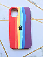Силиконовый чехол Silicone Case для iPhone 11 (6,1) Разноцветный Красно-фиолетовый