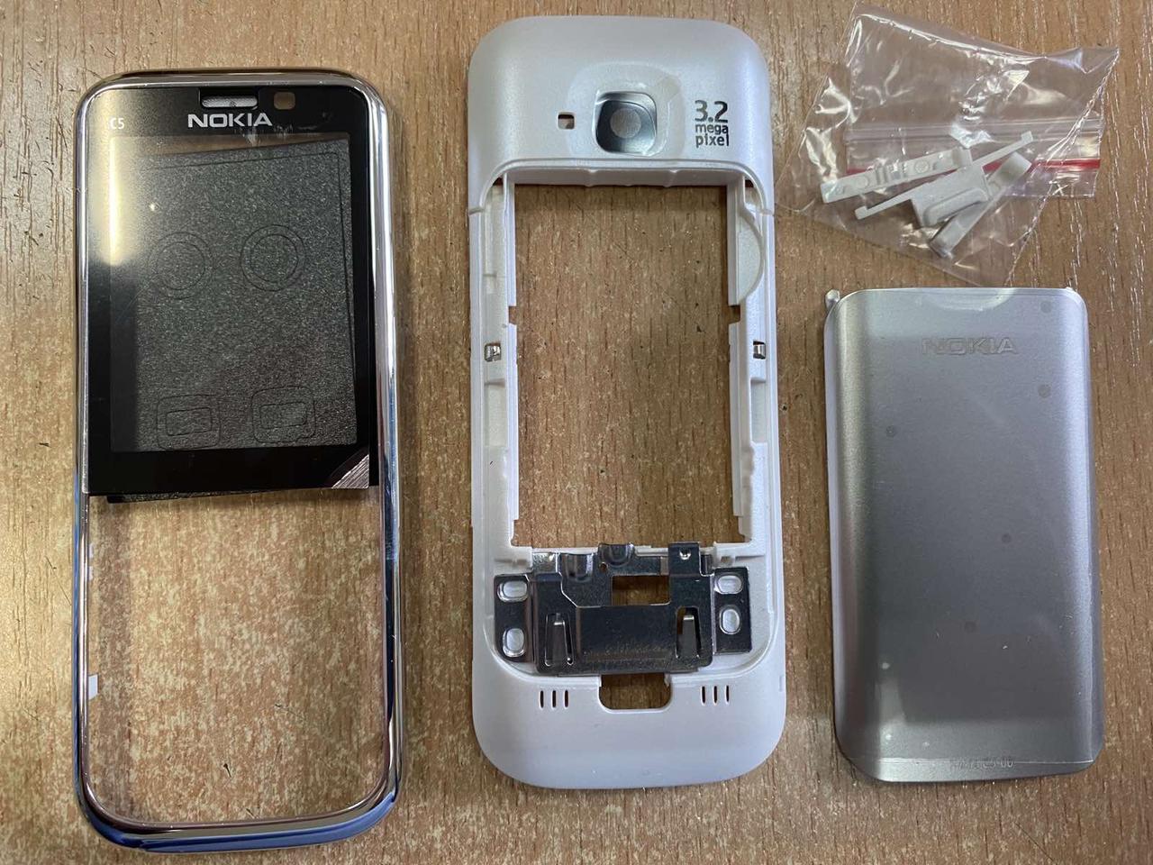 Корпус для Nokia C5-00 полная сборка со средней частью пластик-металл  Цвет:черный / белый (ID#874855846), цена: 485 ?, купить на Prom.ua