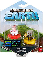 Набор Фигурок мини Майнкрафт Minecraft Mattel Minecraft Earth Boost mini Pig Evoker