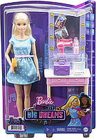 Барбі лялька Малібу Грімерна кімната Barbie Big City Big Dreams Malibu Backstage Dressing Room