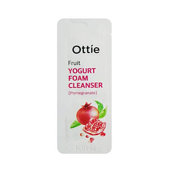 Тестер Йогуртова пінка для вмивання з екстрактом граната Ottie - Fruit Yogurt Foam Cleanser Pomegranate