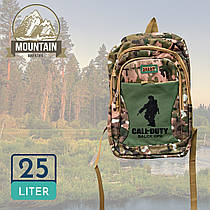 Рюкзак туристичний 25L "Call of Duty" камуфляж Woodland спортивний рюкзак чоловічий, рюкзак для подорожей