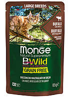 Monge BWild Grain free WET буйвол (для кошек крупных пород с 2-х месяцев) 85 гр.