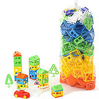 Детский пластиковый конструктор Polesie "Построй свой город", ребенку от 3 лет, 410 элементов, разноцветный