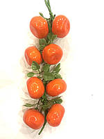 Штучний мандарин. Муляж мандарин на в'язці (8 штук), фото 8