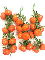 Штучний мандарин. Муляж мандарин на в'язці (8 штук), фото 7