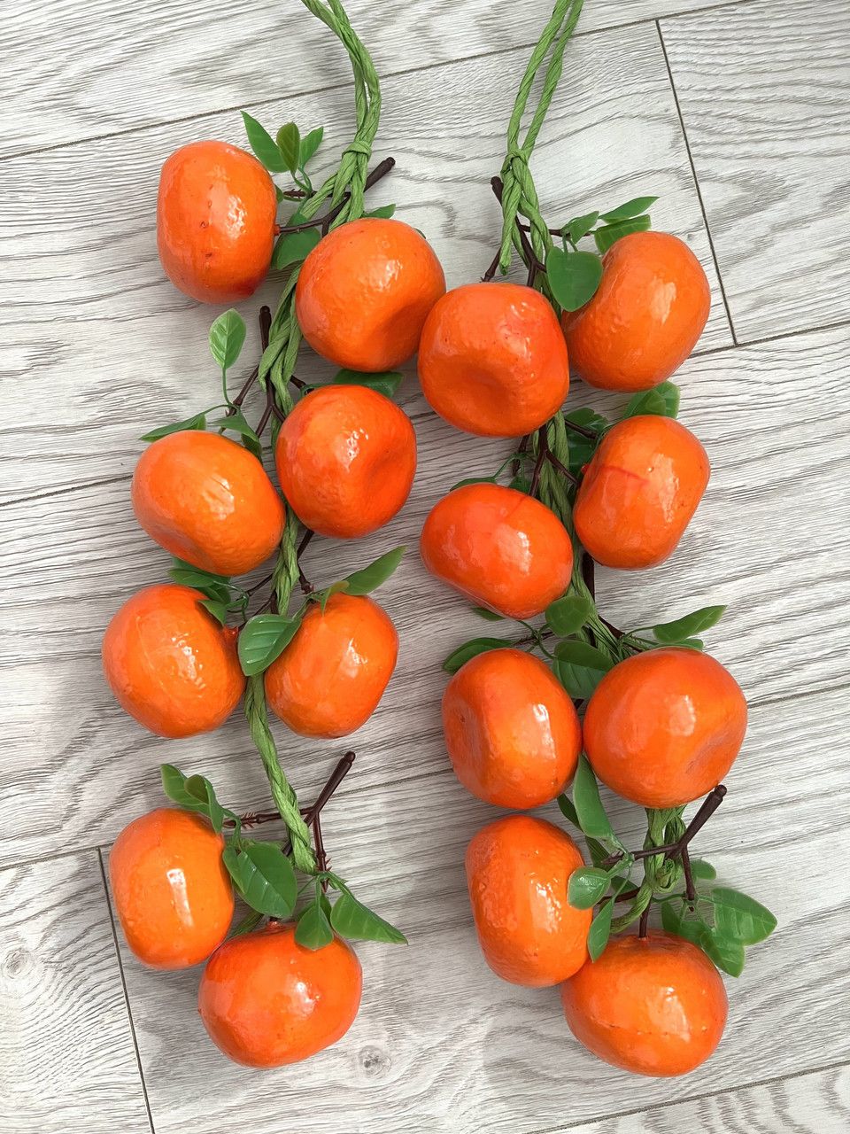 Штучний мандарин. Муляж мандарин на в'язці (8 штук), фото 1