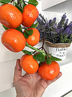 Штучний мандарин. Муляж мандарин на в'язці (8 штук), фото 5