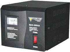 Стабілізатор напруги релейний FORTE MAX 500 VA (1Ф, 500 вт) Аналоговий вольтметр 42061