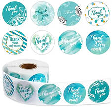 Наклейки декоративні 'Thank you'. 500 шт
